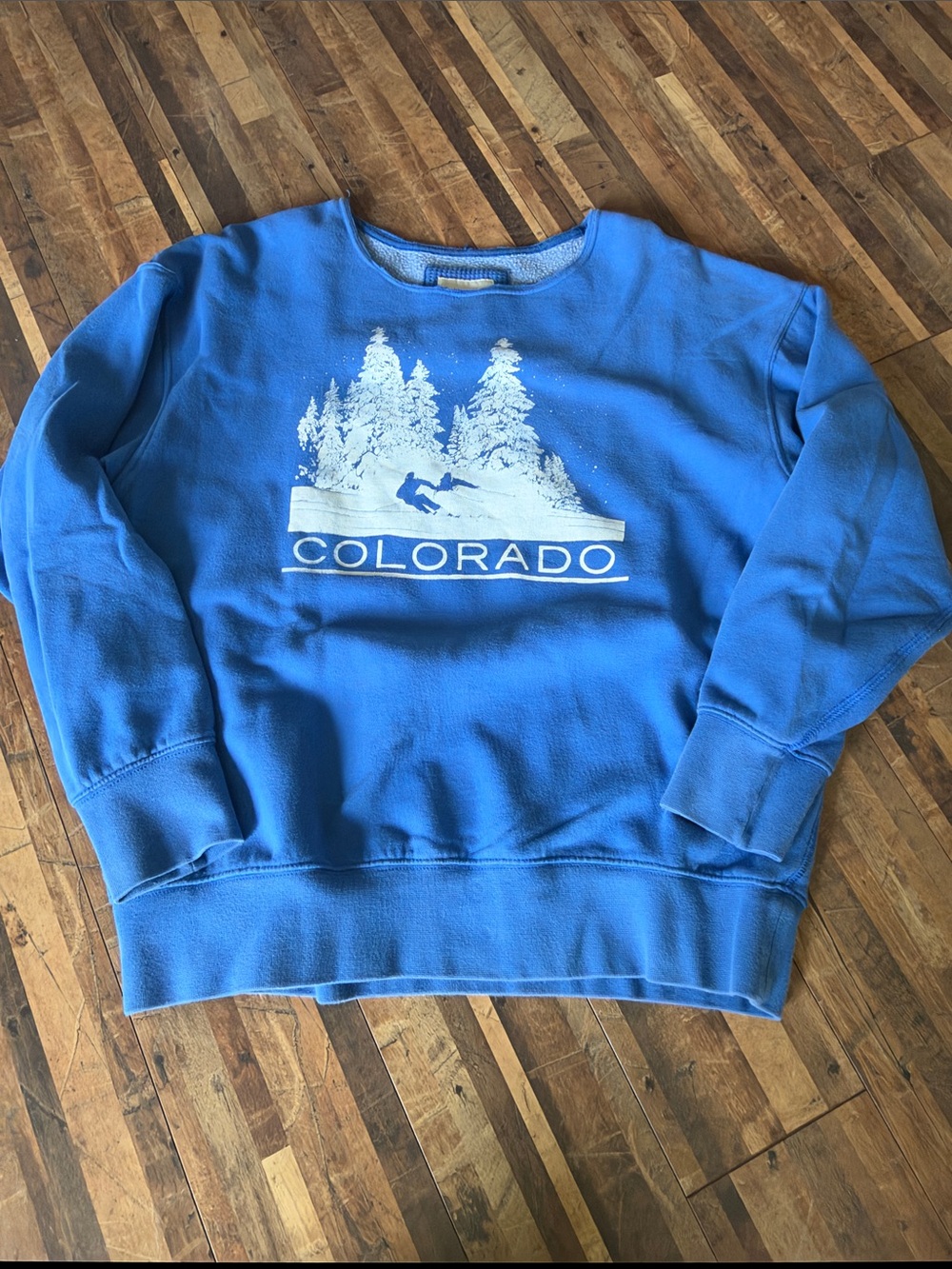 American Eagle Outfitters Blue Colorado Crewneck Sweatshirt